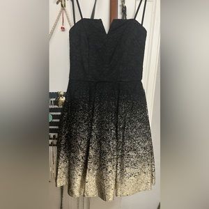 B darlin black and gold dress